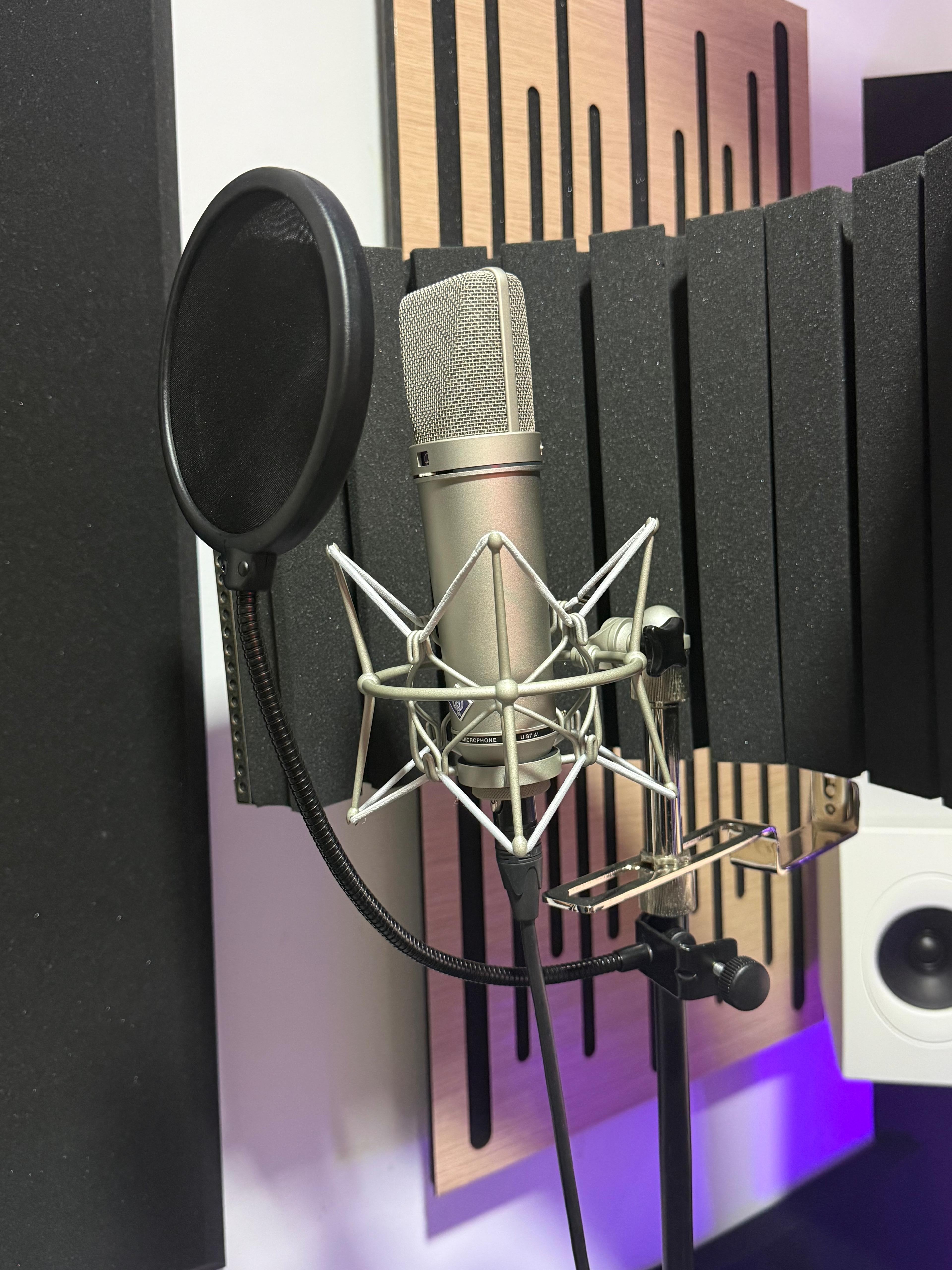 מיקרופון NEUMANN U87 AI בסטודיו M.B.S